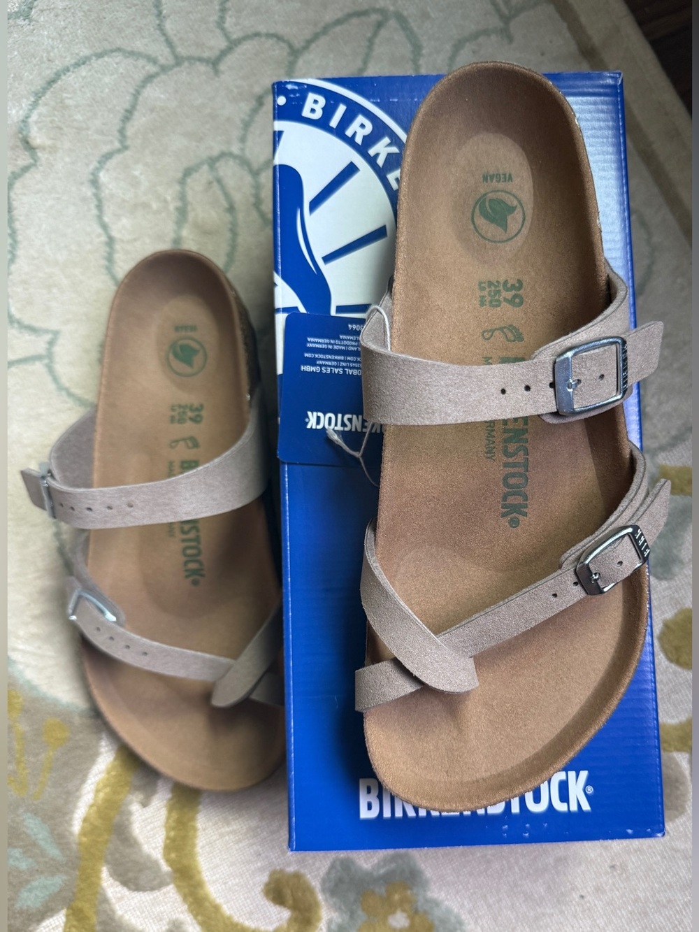 Birkenstock [8] Mayari Vegan Soft Birki Gray Taupe Sandals Regular Fit 1026702